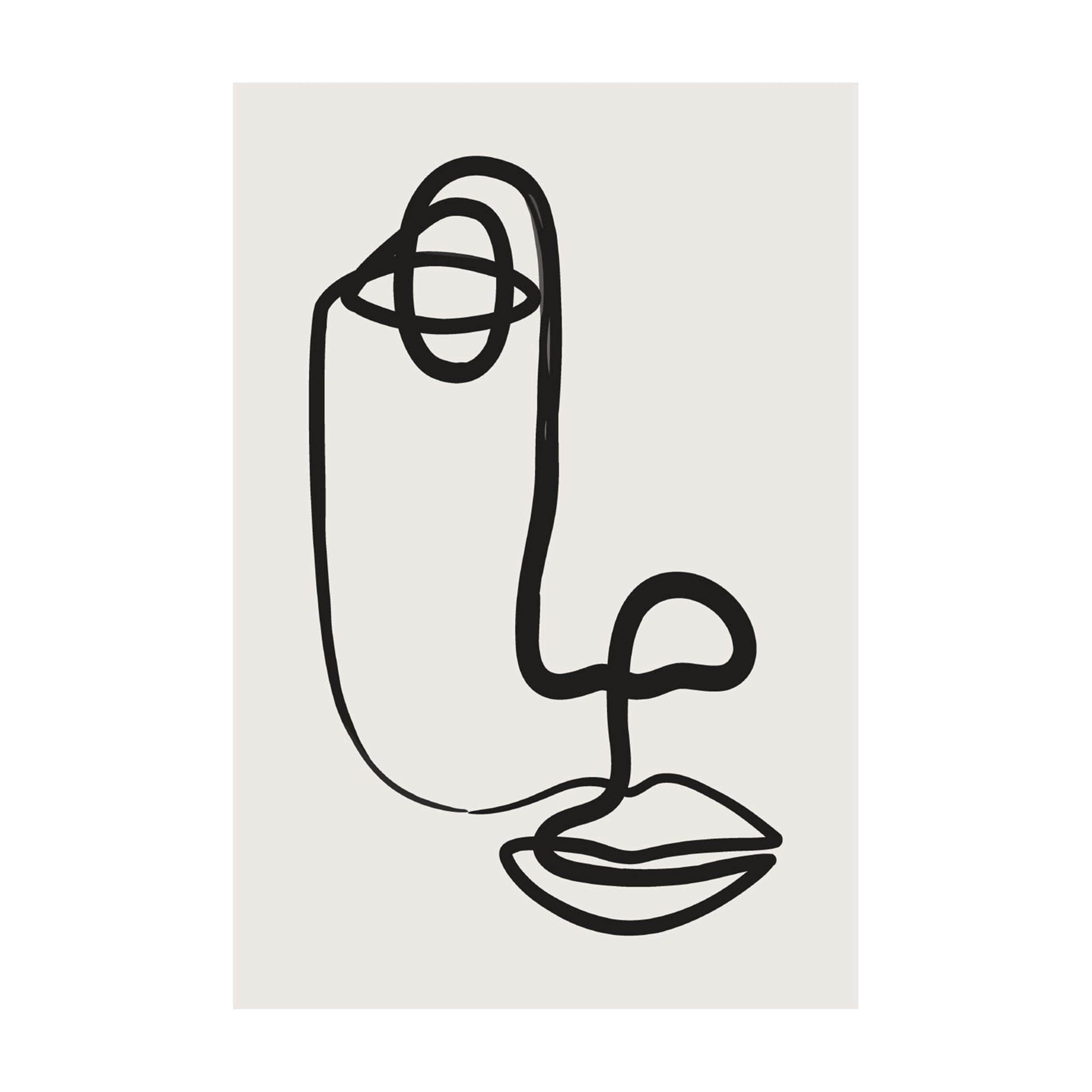 Beth Cai 'Abstract Face No1' Canvas Art