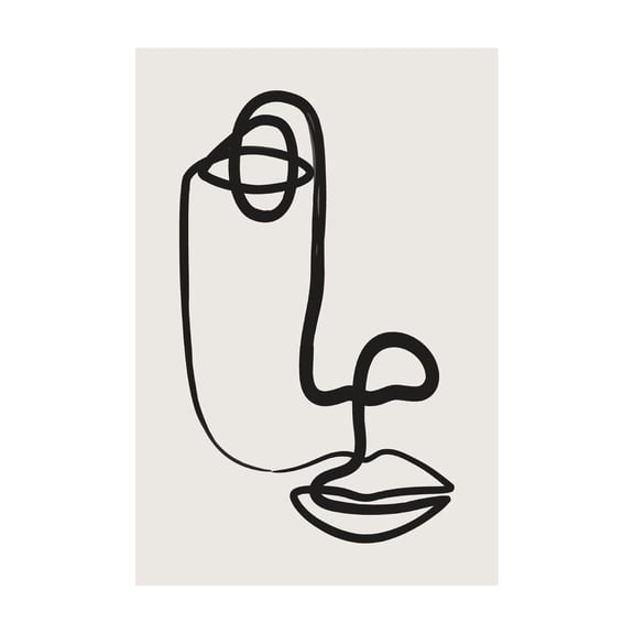 Beth Cai 'Abstract Face No1' Canvas Art