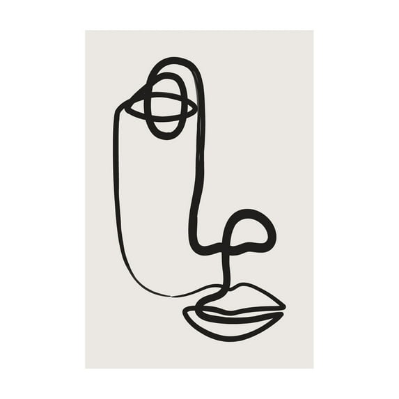 Beth Cai 'Abstract Face No1' Canvas Art