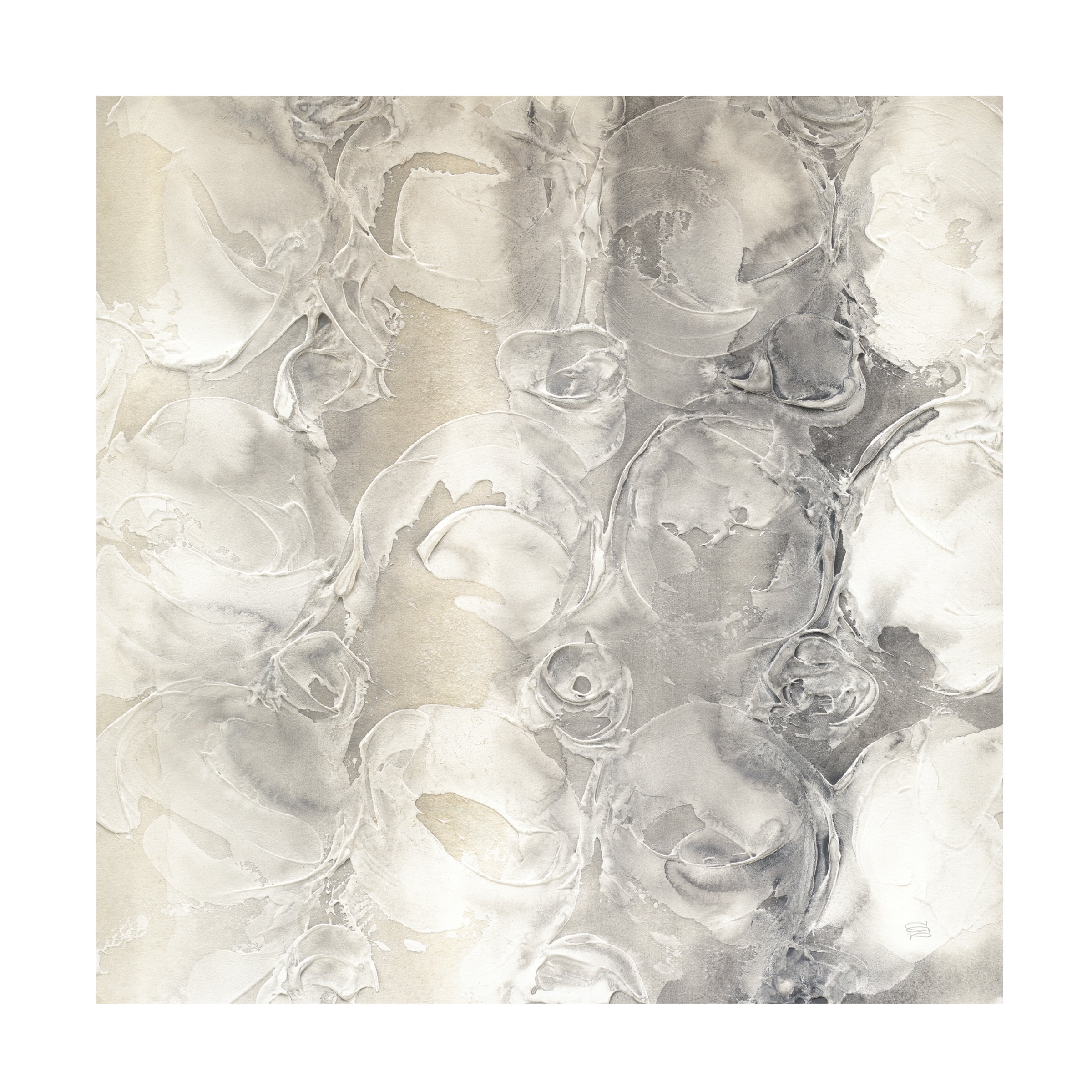 Chris Paschke 'Gray Circles Ii' Canvas Art