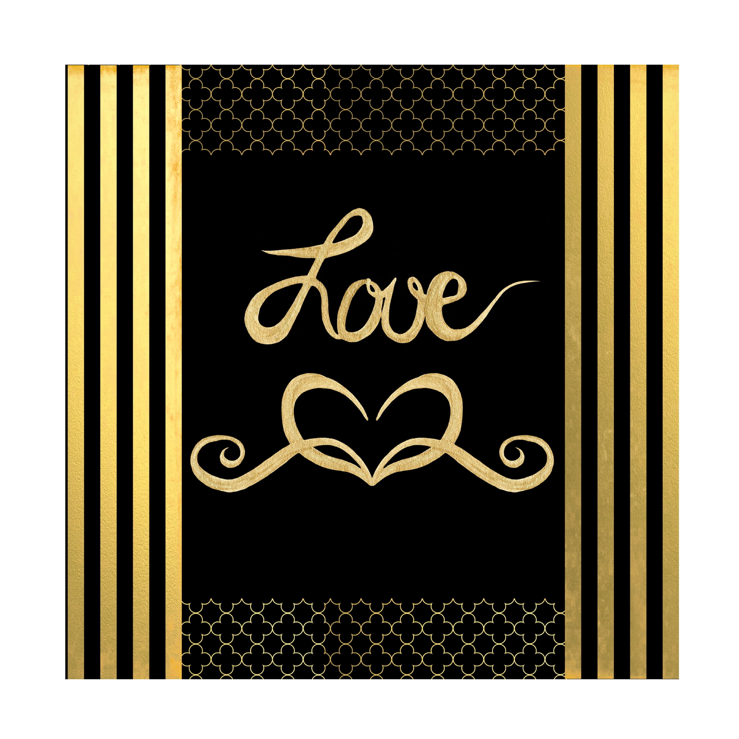 LightBoxJournal 'Black & Gold - Feathered Fashion Love' Canvas Art
