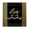 thumbnail image 1 of LightBoxJournal 'Black & Gold - Feathered Fashion Love' Canvas Art, 1 of 4