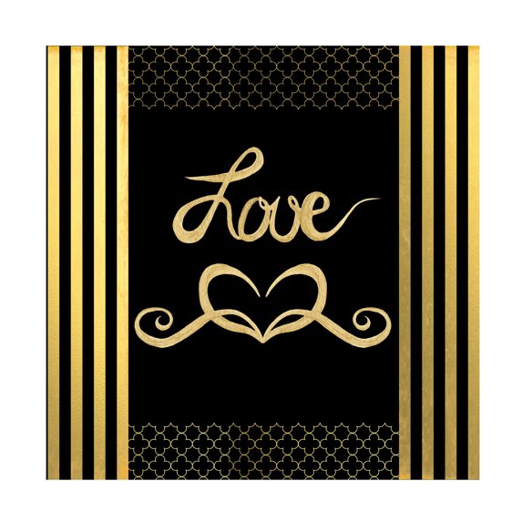 LightBoxJournal 'Black & Gold - Feathered Fashion Love' Canvas Art