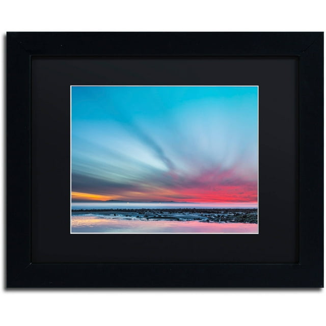 Chris Moyer 'Last Light' Black Matted Framed Art