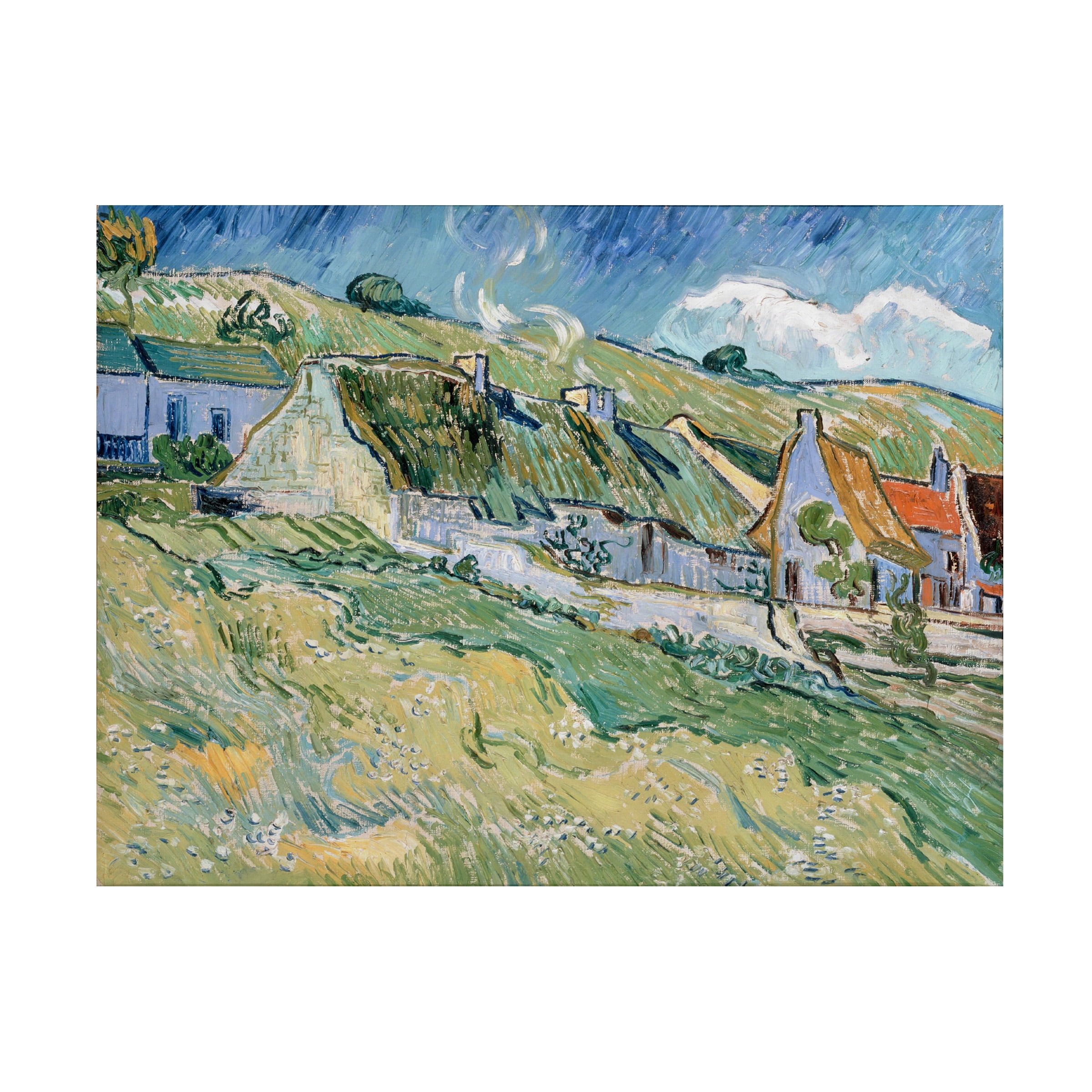 Vincent van Gogh 'Cottages at Auvers-sur-Oise' Canvas Art