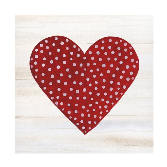 Kathleen Parr Mckenna 'Rustic Valentine Heart I' Canvas Art