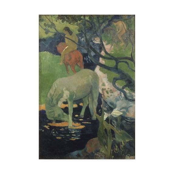 Gauguin 'The White Horse' Canvas Art