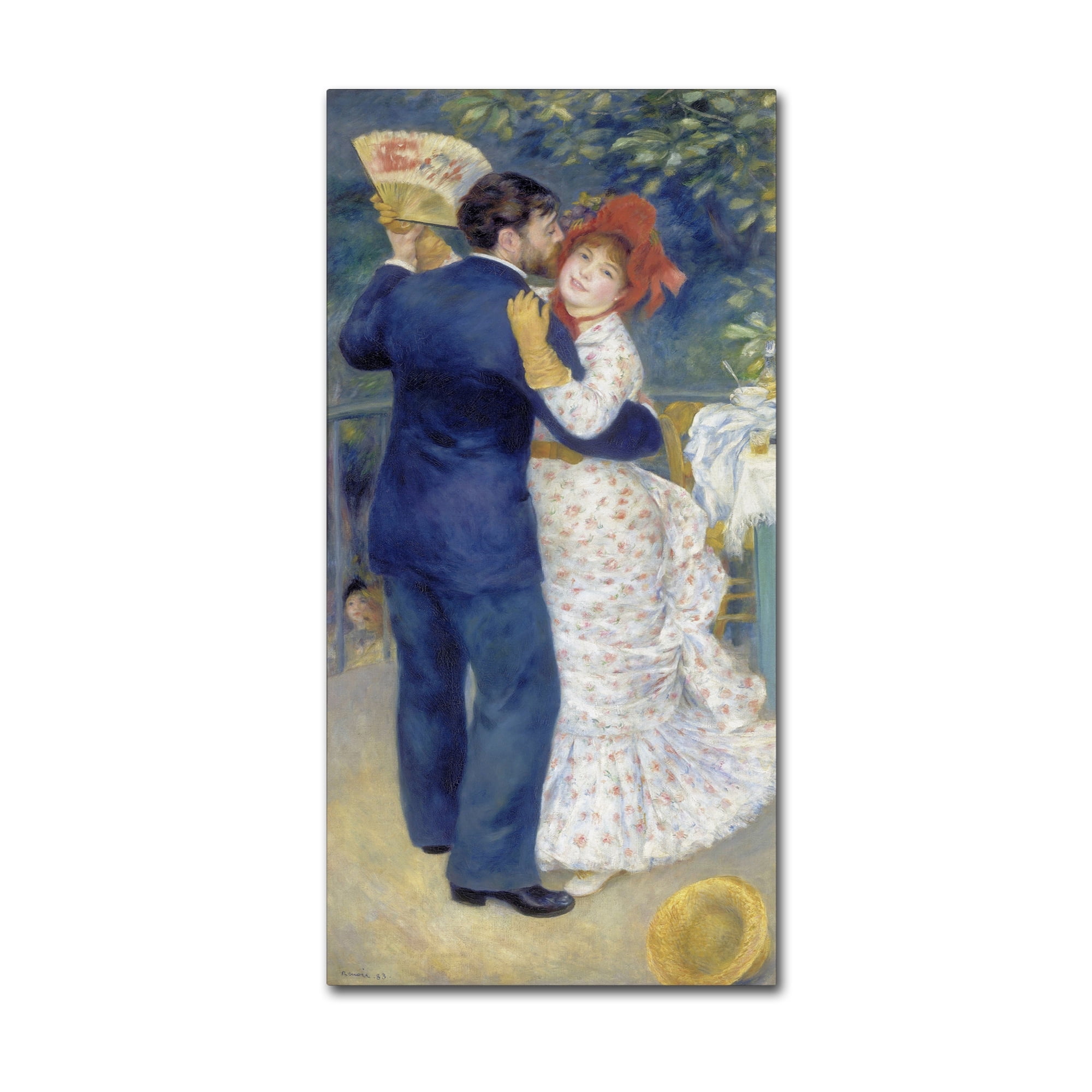 Pierre-Auguste Renoir Country Dance Canvas Art 19" x 10"