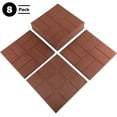 thumbnail image 1 of Pure Garden Rubber Deck Tiles 8-Pack - 28SQFT Outdoor Flooring Pavers, Red, 1 of 13
