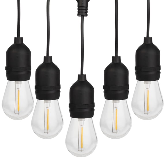 Pure Garden 50FT Outdoor String Lights with Vintage-Style LED Edison Bulbs