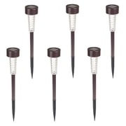 Pure Garden Solar Lights Outdoor Waterproof Garden Lights 6-Pack, Bronze