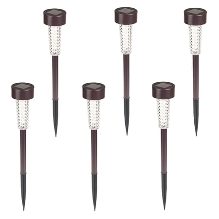 Pure Garden Solar Lights Outdoor Waterproof Garden Lights 6-Pack, Bronze