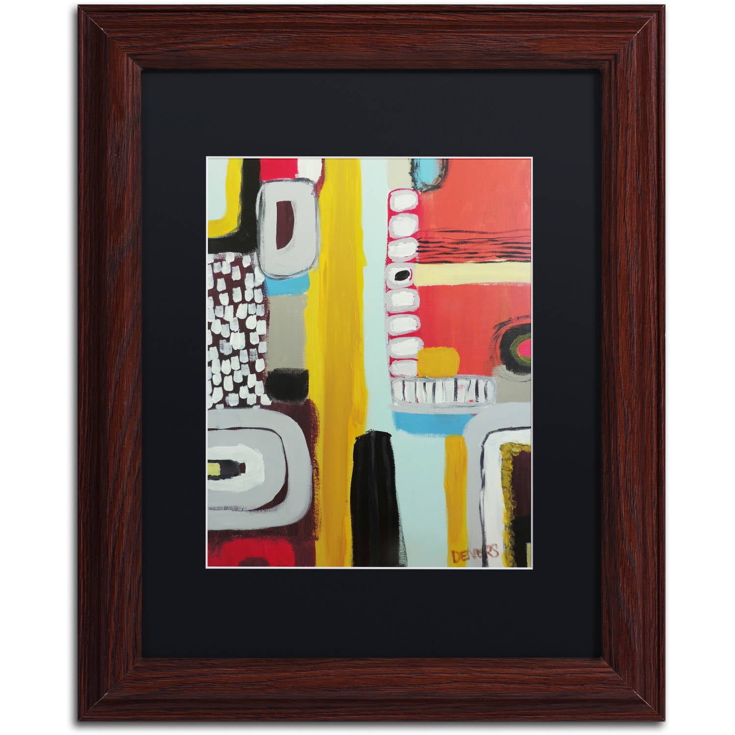 Sylvie Demers 'Chemins' Black Matted Framed Art