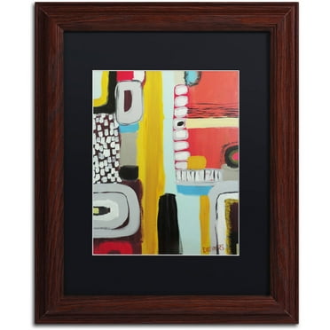 Sylvie Demers 'Chemins' Black Matted Framed Art