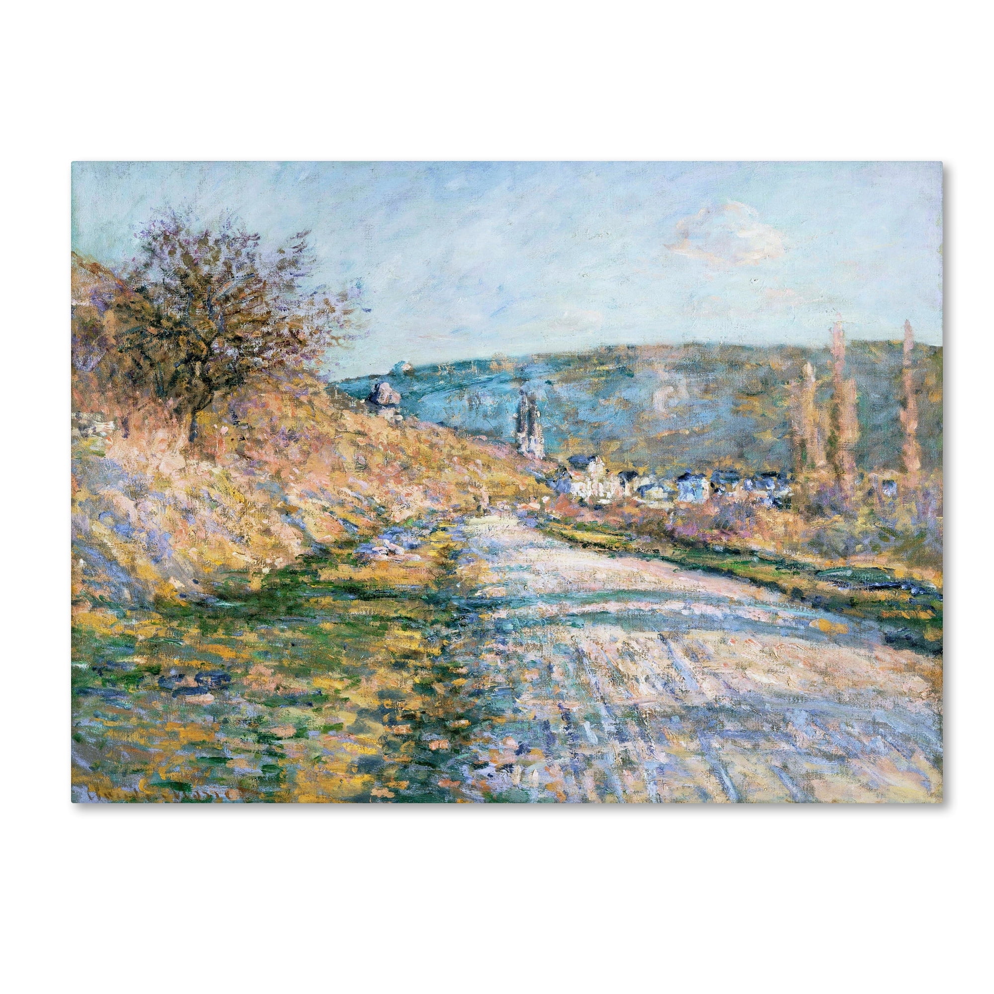 Monet 'The Road To Vetheuil' Canvas Art