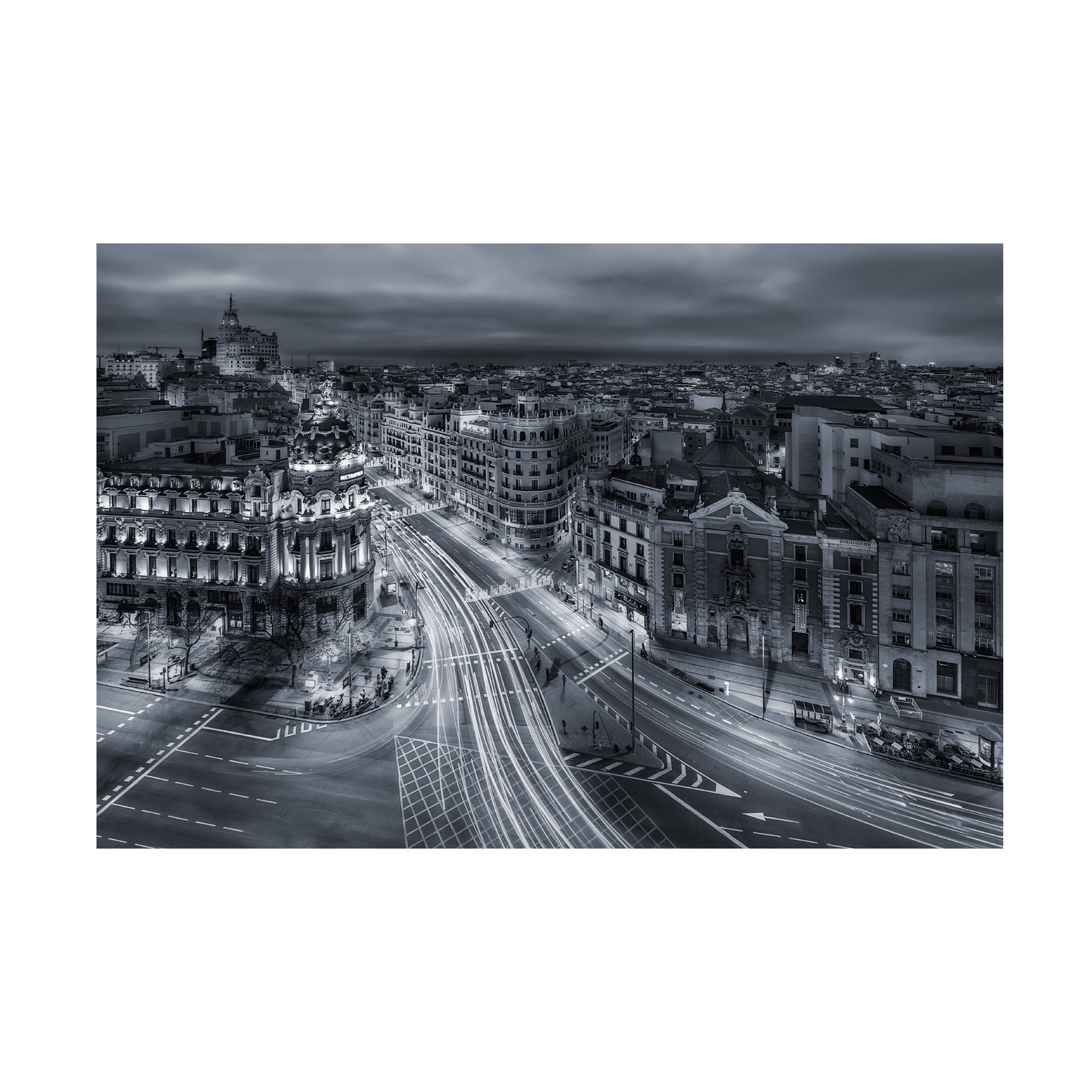 Javier De La 'Madrid City Lights' Canvas Art