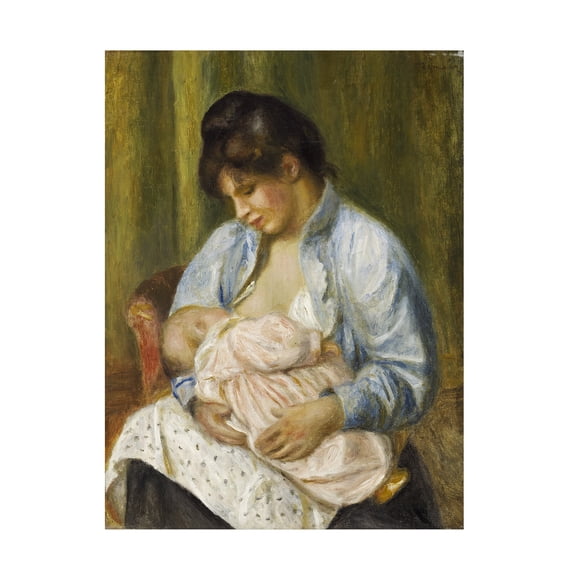 Renoir 'A Woman Nursing A Child' Canvas Art