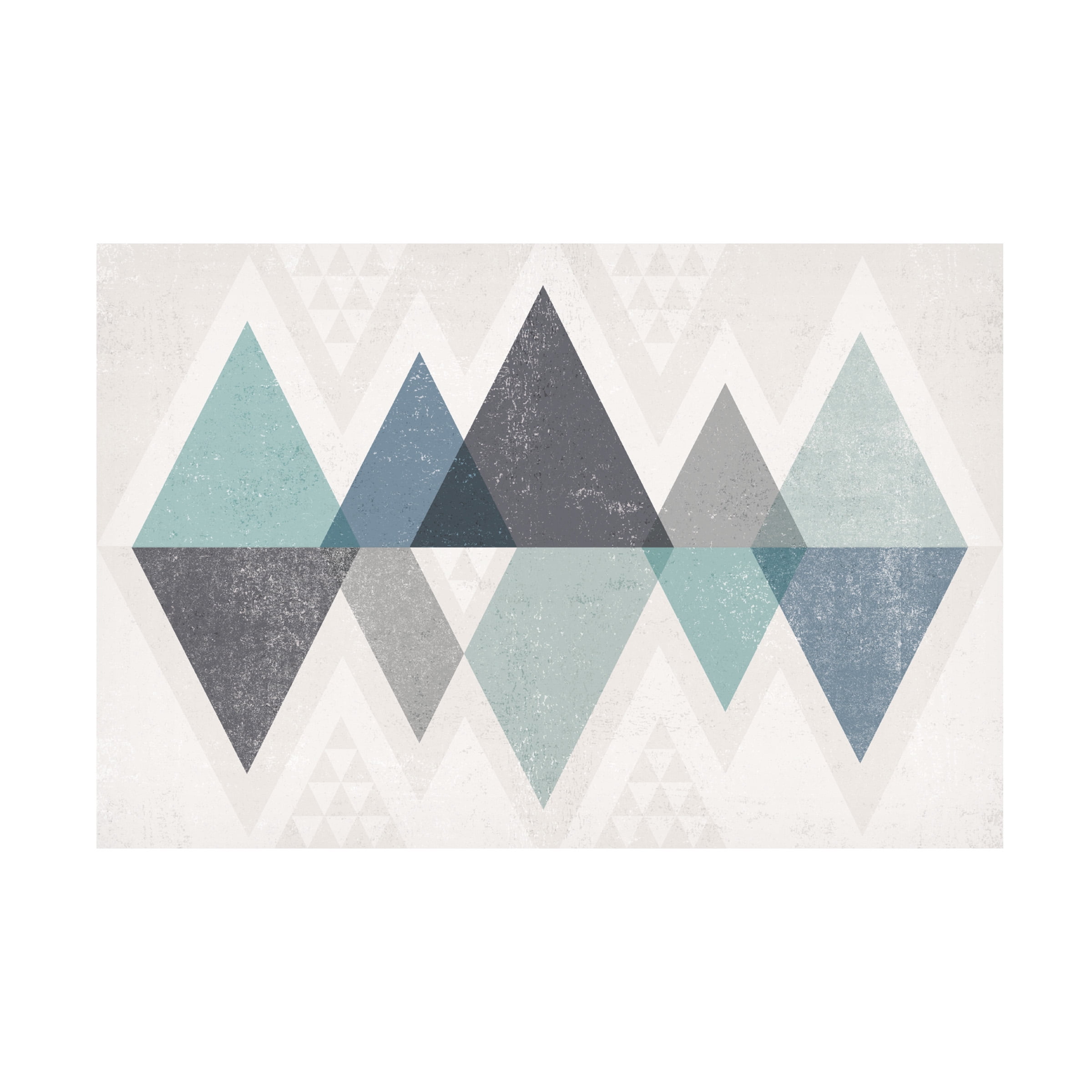 Michael Mullan 'Mod Triangles Ii Blue' Canvas Art