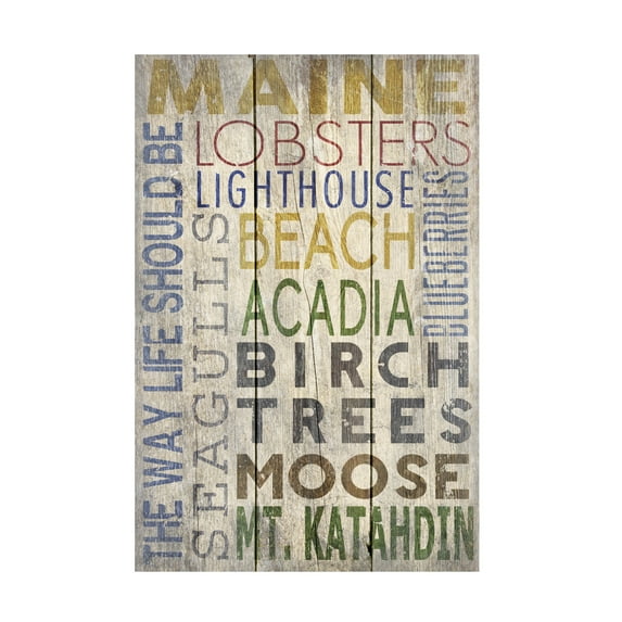 Trademark Fine Art Lantern Press Maine Canvas Wall Art - 16x24
