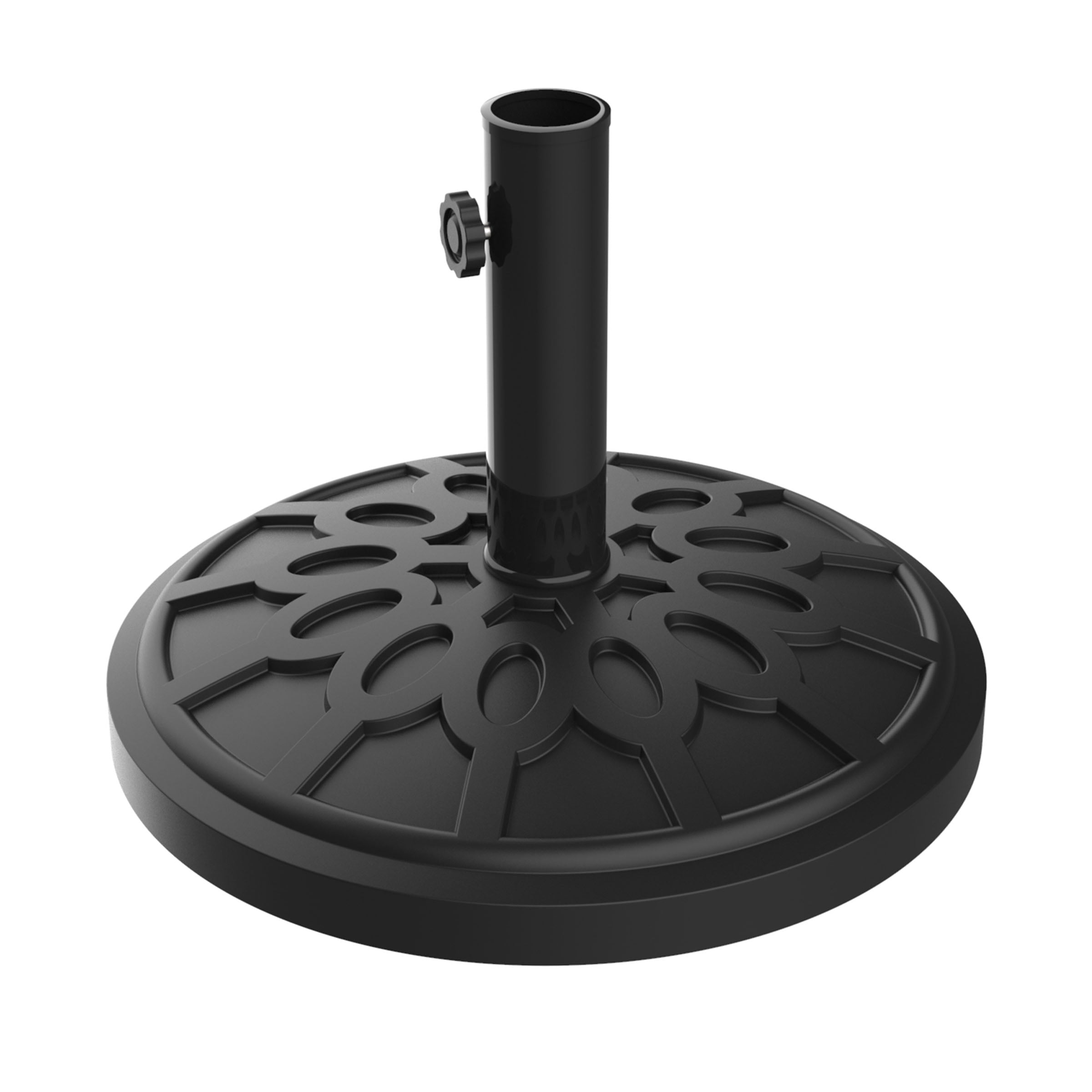 Pure Garden 19lbs Weighted Umbrella Base for Freestanding Umbrellas, Black