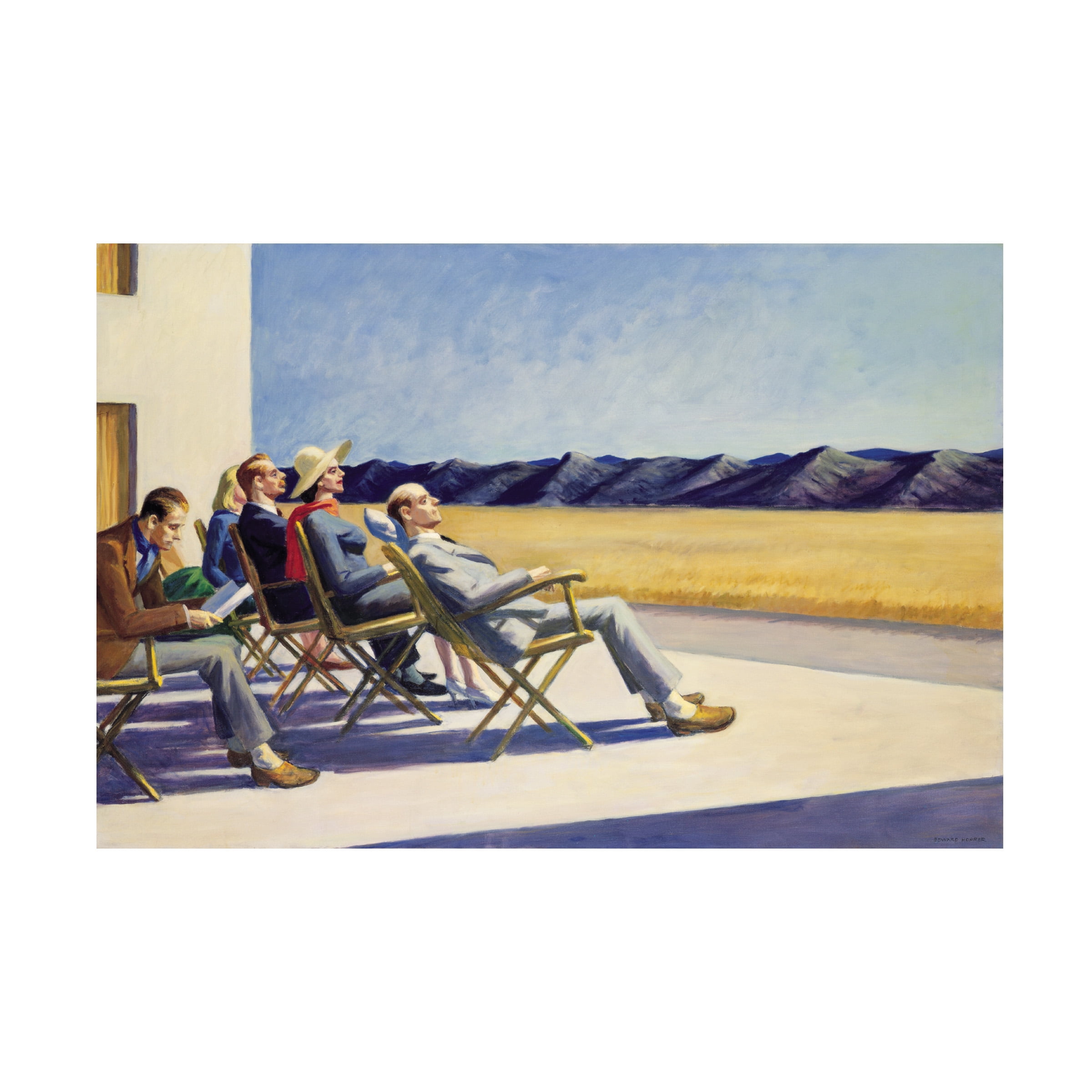 Trademark Fine Art Edward Hopper People in Sun Canvas Wall Art - 30x47