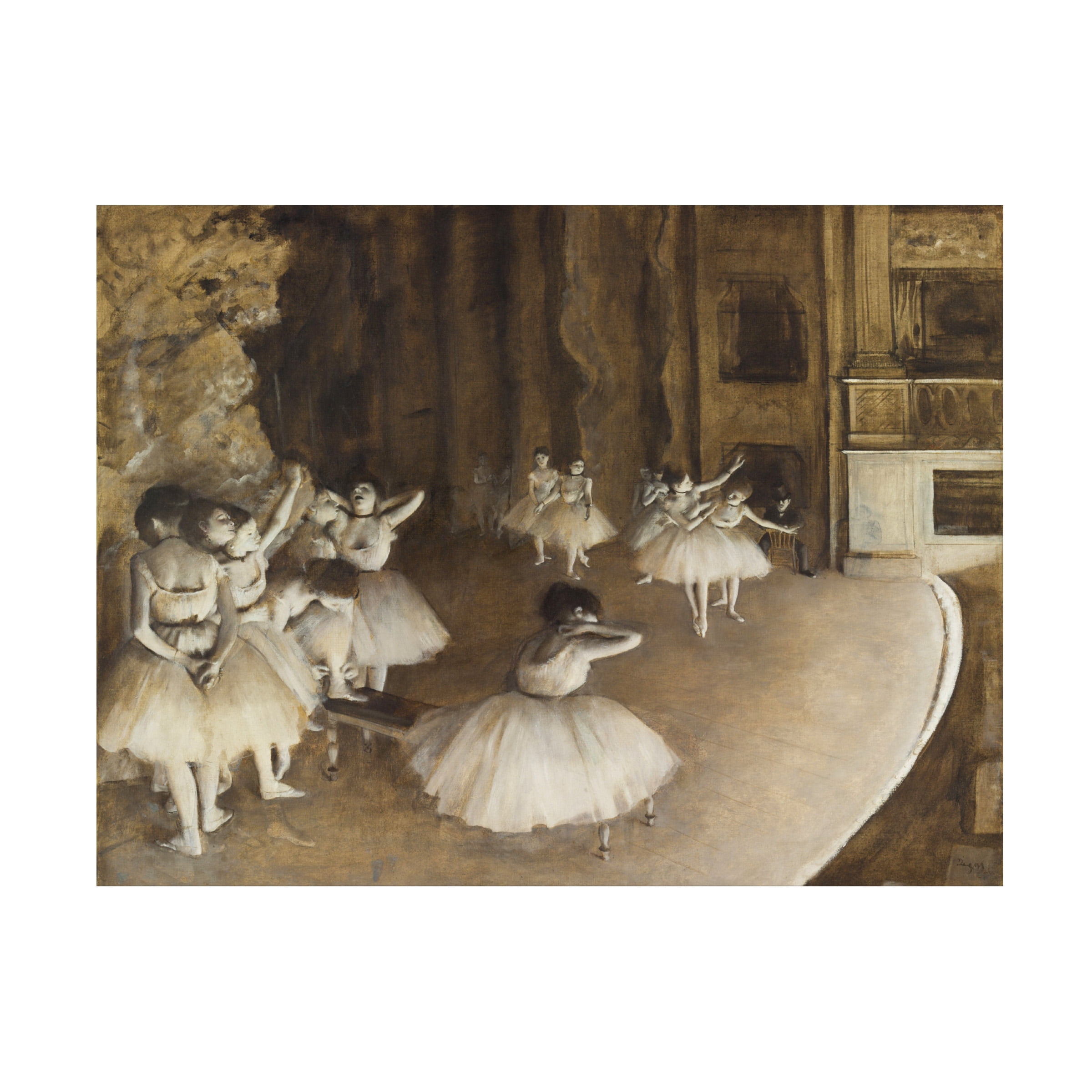 Edgar Degas 'Ballet Rehearsal, 1874' Canvas Art