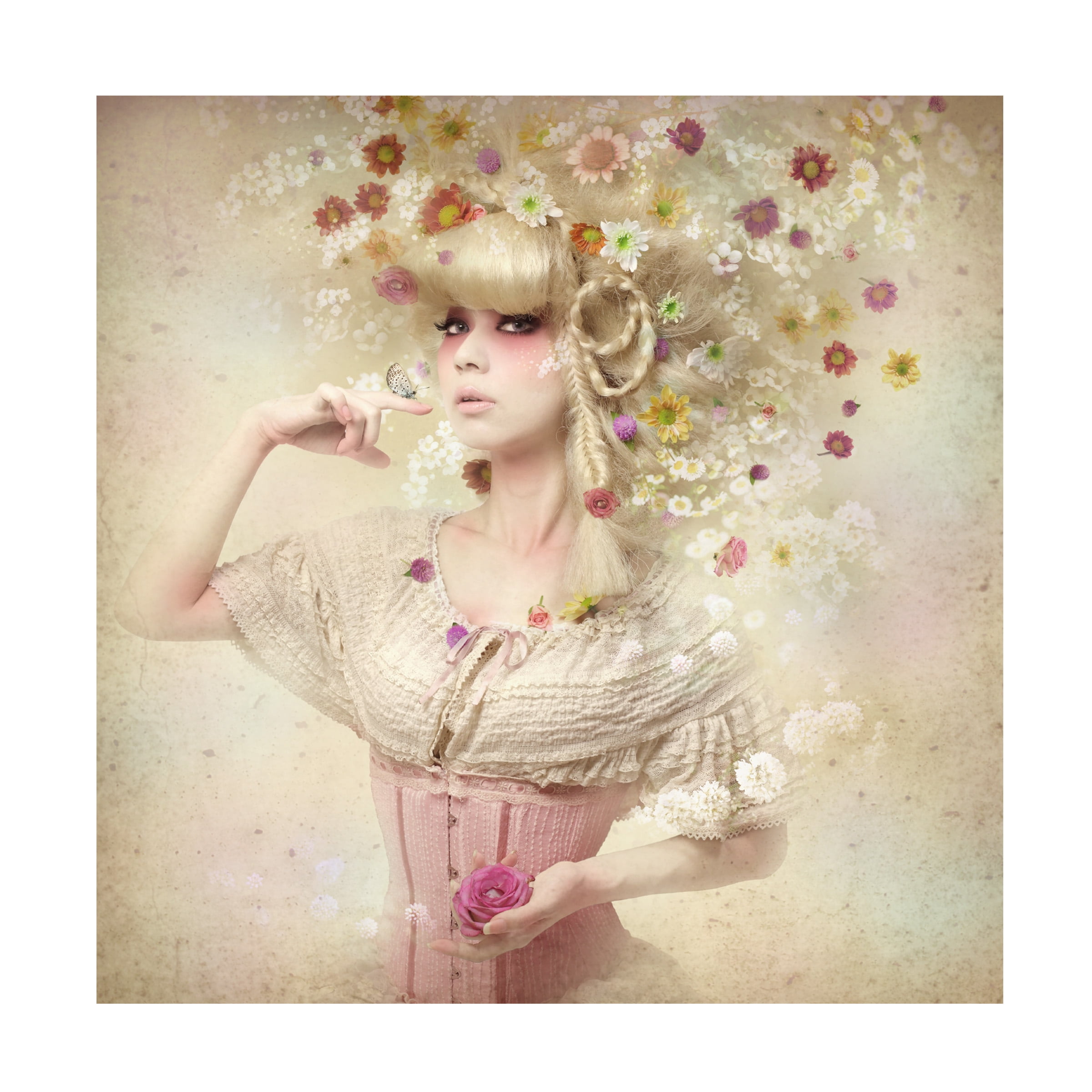 Kiyo Murakami 'Girl Of The Flower Garden' Canvas Art