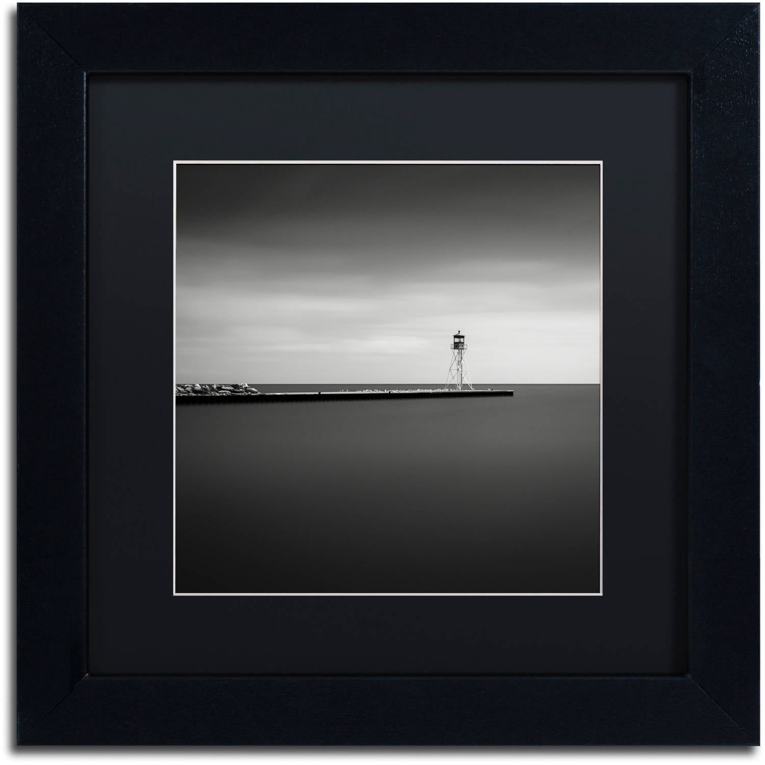 Dave MacVicar 'Erieau 1' Black Matted Framed Art
