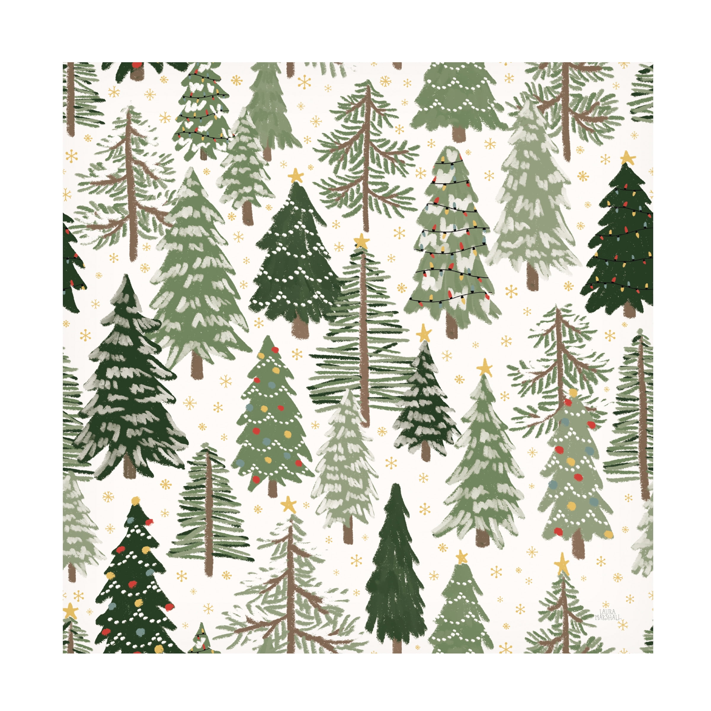 Laura Marshall 'Christmas Village Pattern XII' Canvas Art