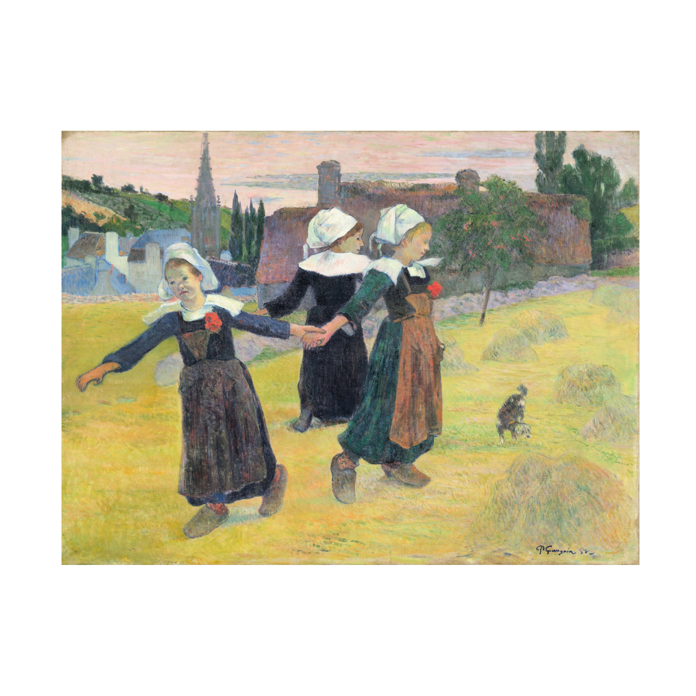 Gauguin 'Breton Girls Dancing' Canvas Art