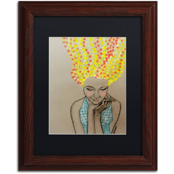Sylvie Demers 'Miss Sunshine' Black Matted Framed Art