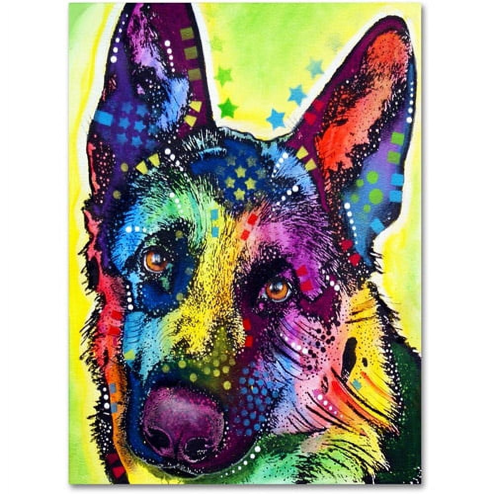 Vibrant German Shepherd Canvas Art in Matte Finish