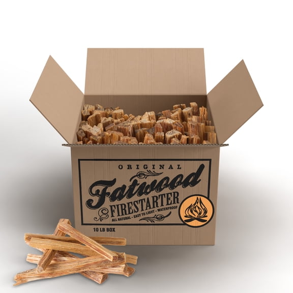 Pure Garden 10lb Box of Fatwood Pine Wood Fire Sticks for Starting Fires