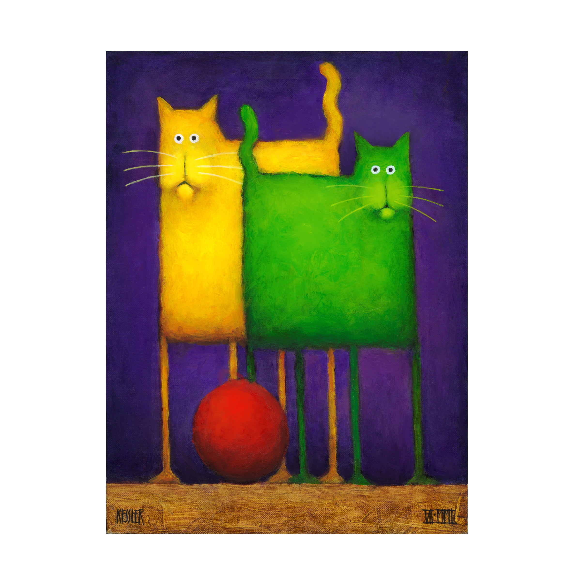 Daniel Patrick Kessler 'Double Trouble I' Canvas Art