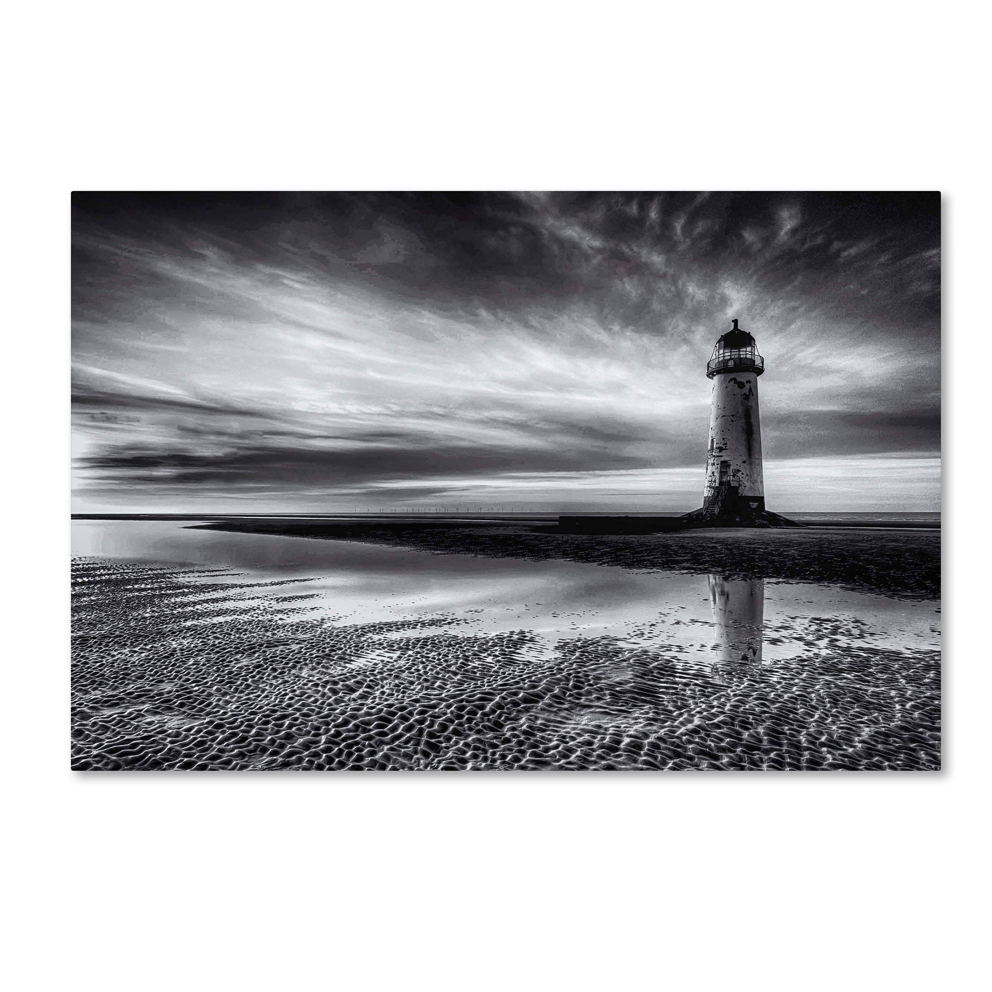 John Elfed Roberts Black and White Coastal Canvas Art