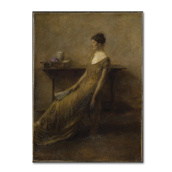 Thomas Dewing 'Lady In Gold' Canvas Art