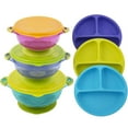 thumbnail image 1 of EVLA’s 9-Piece Silicone Toddler Plates and Bowls Set with Airtight Lids, 1 of 7