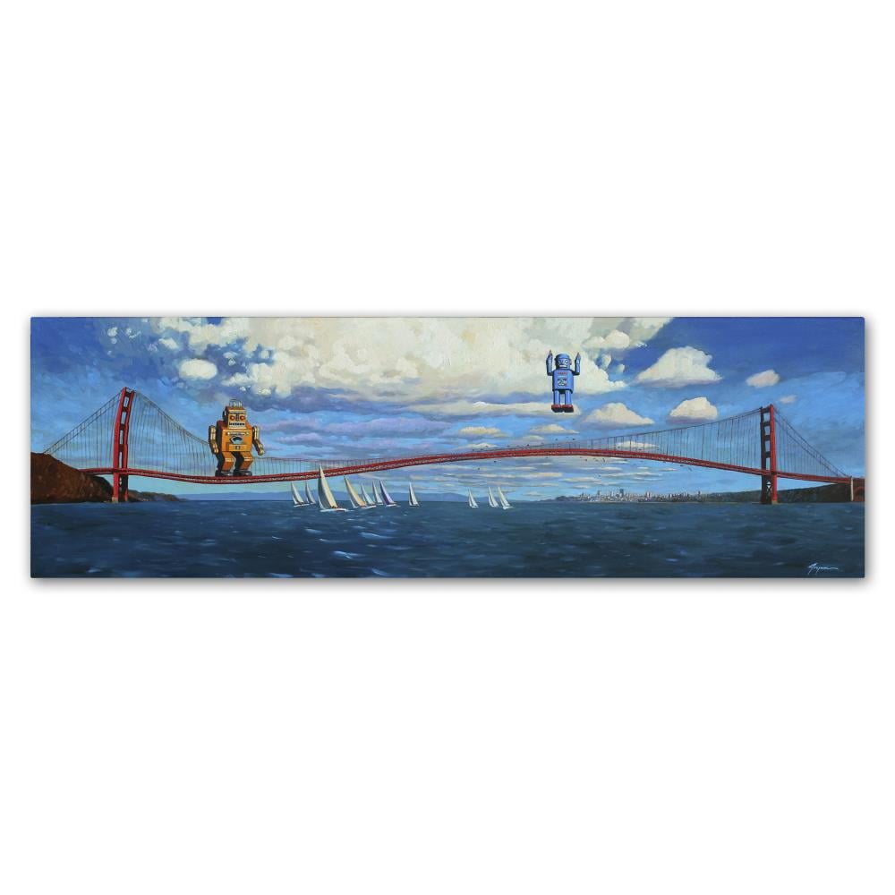 Golden Gate Bridge Robots Canvas Art by Eric Joyner