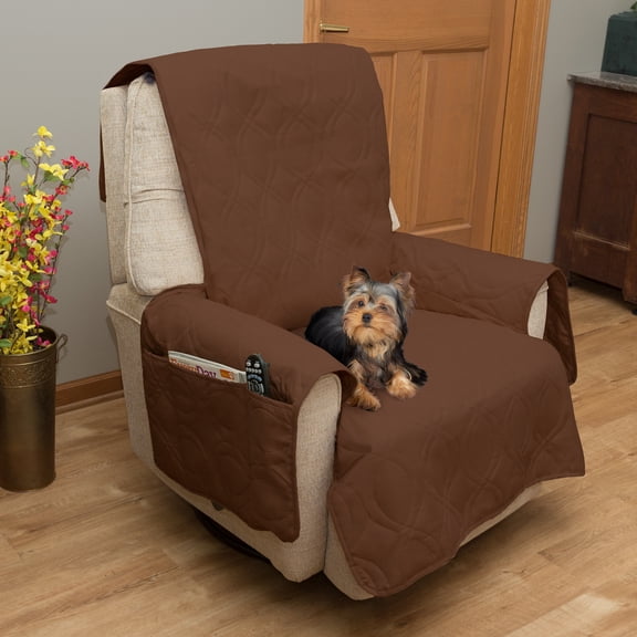PETMAKER Recliner Cover - Chair Cover for Dogs, Pets, and Kids (Brown)
