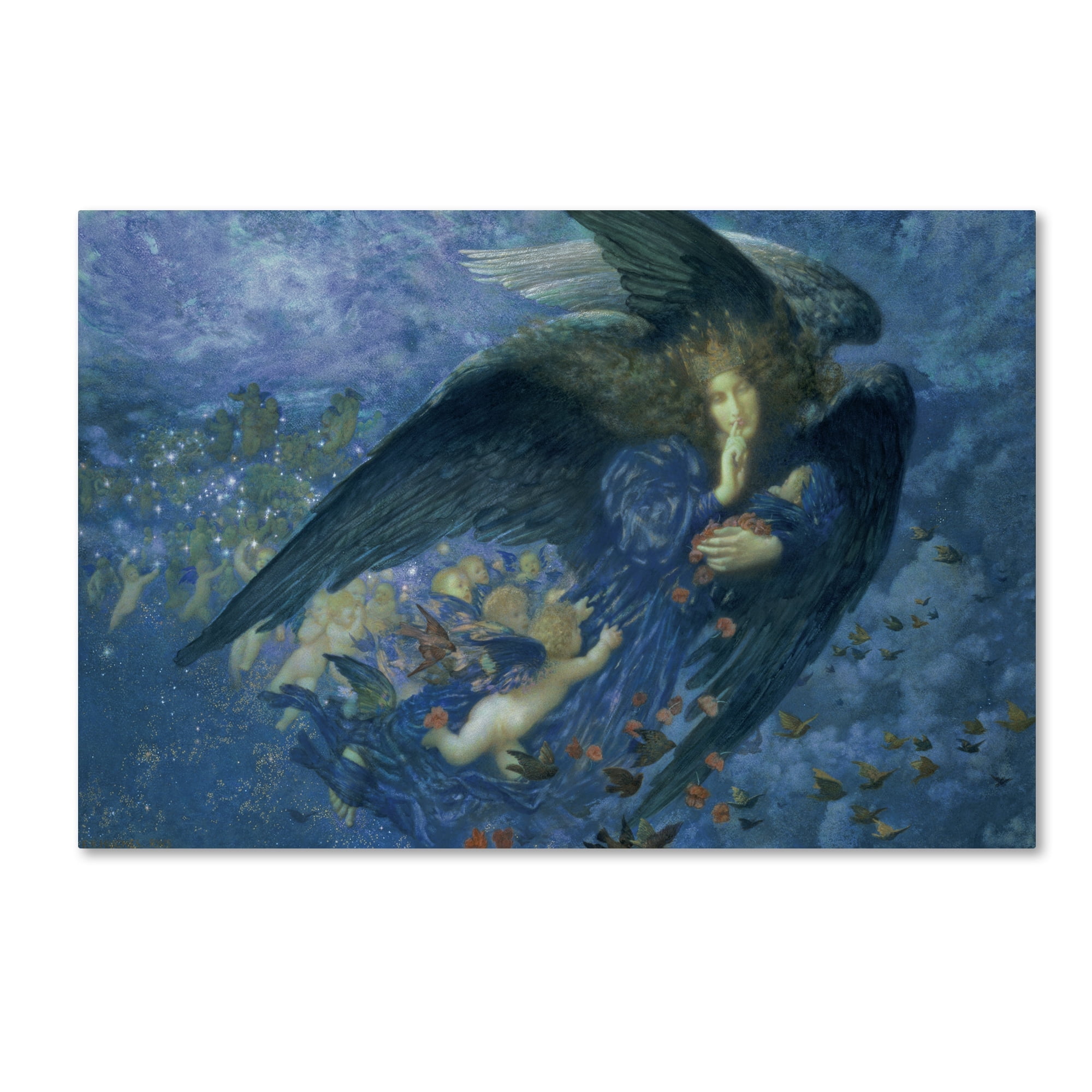 Edward Robert Hughes 'Night Train of Stars' Canvas Art