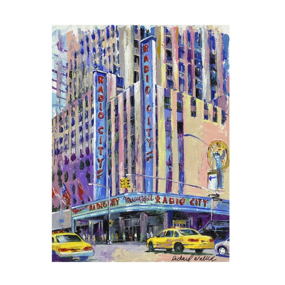 Trademark Fine Art Richard Wallich Radio City Music Hall Canvas Wall Art - 14x19