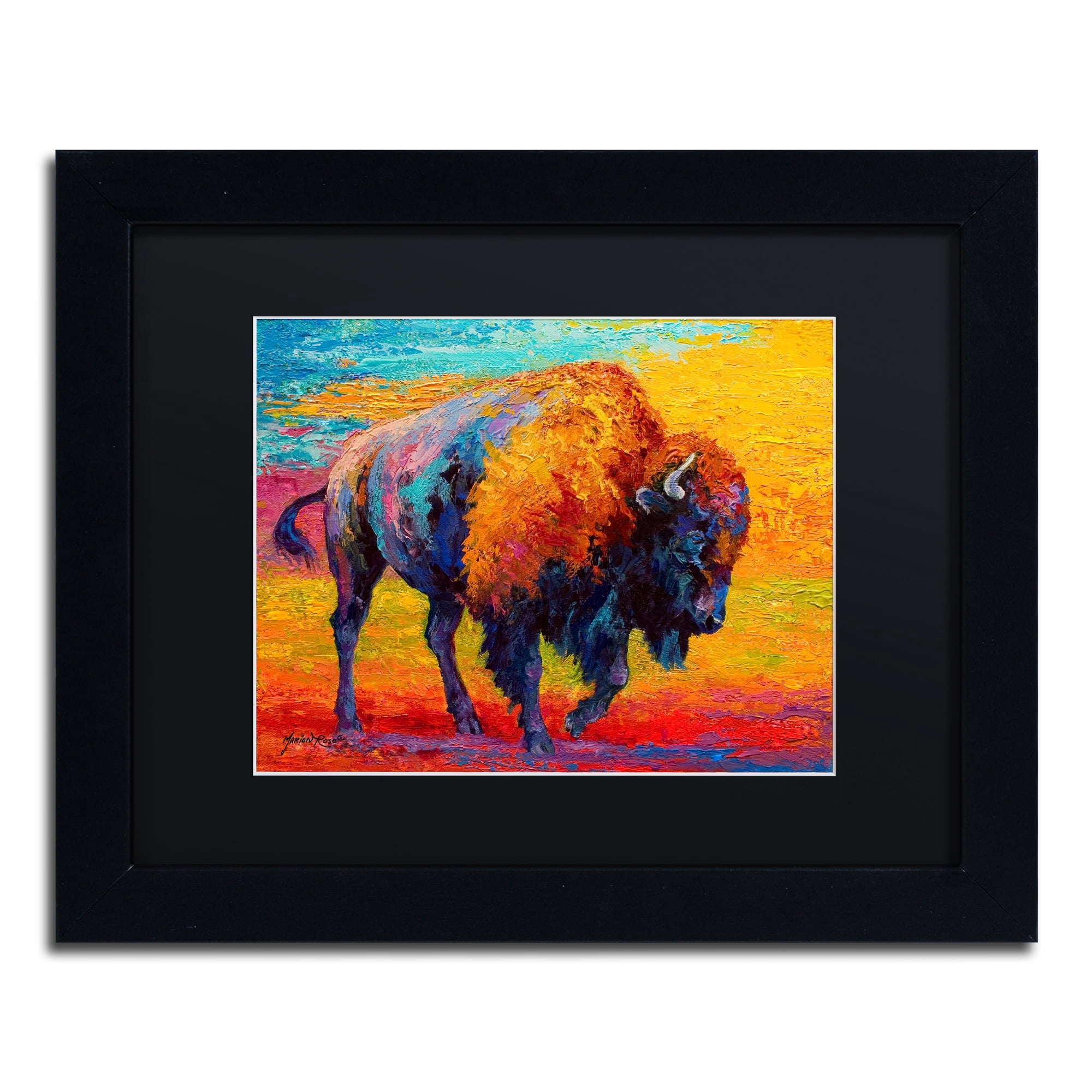 Marion Rose 'Spirit of the Prairie' Black Matted Framed Art