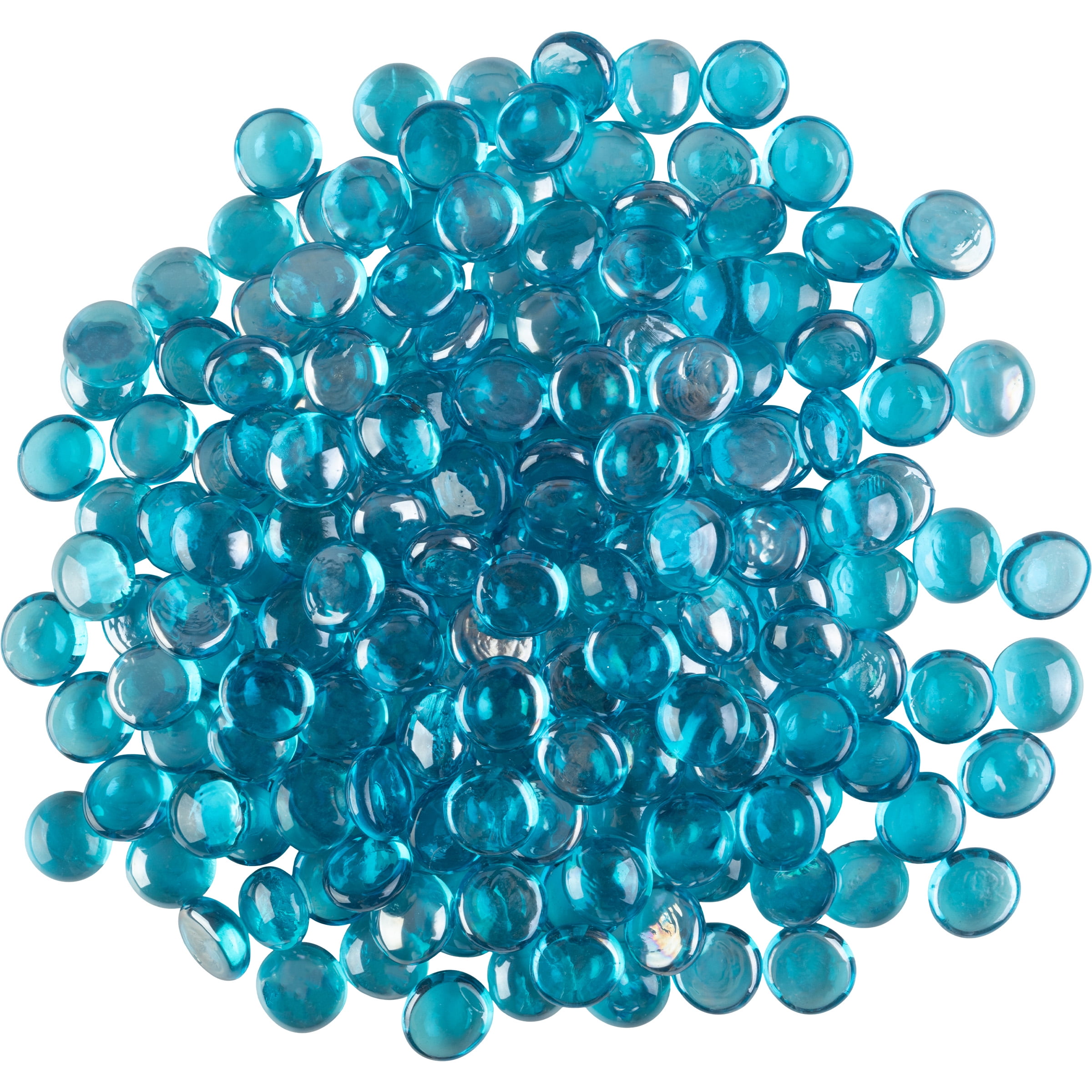 Pure Garden 10lbs Fire Pit Glass - 3/4-Inch Glass Rocks, Aqua Blue