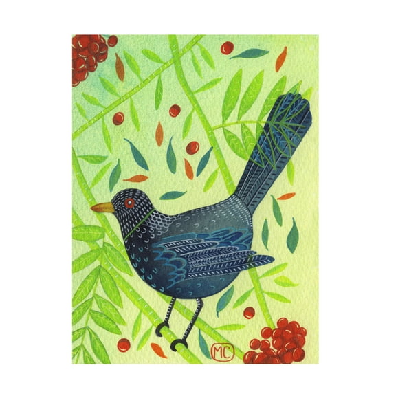 Michelle Campbell 'Blackbird 3' Canvas Art