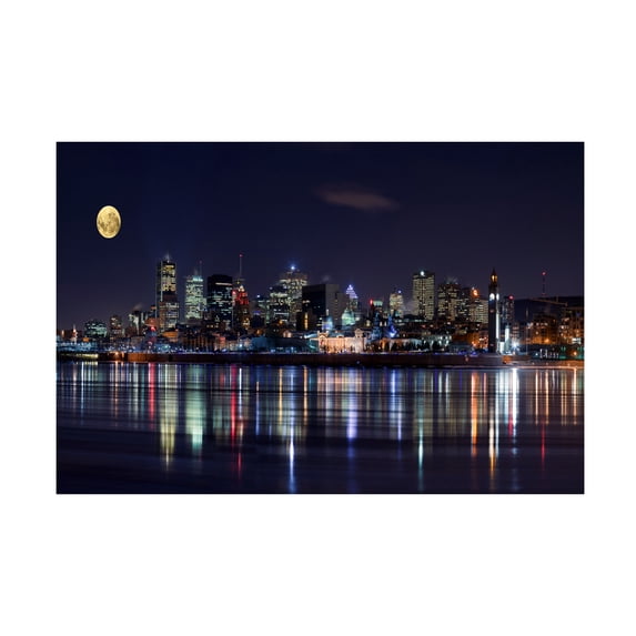 Trademark Fine Art Yuppidu Montreal Night Canvas Wall Art - 16x24