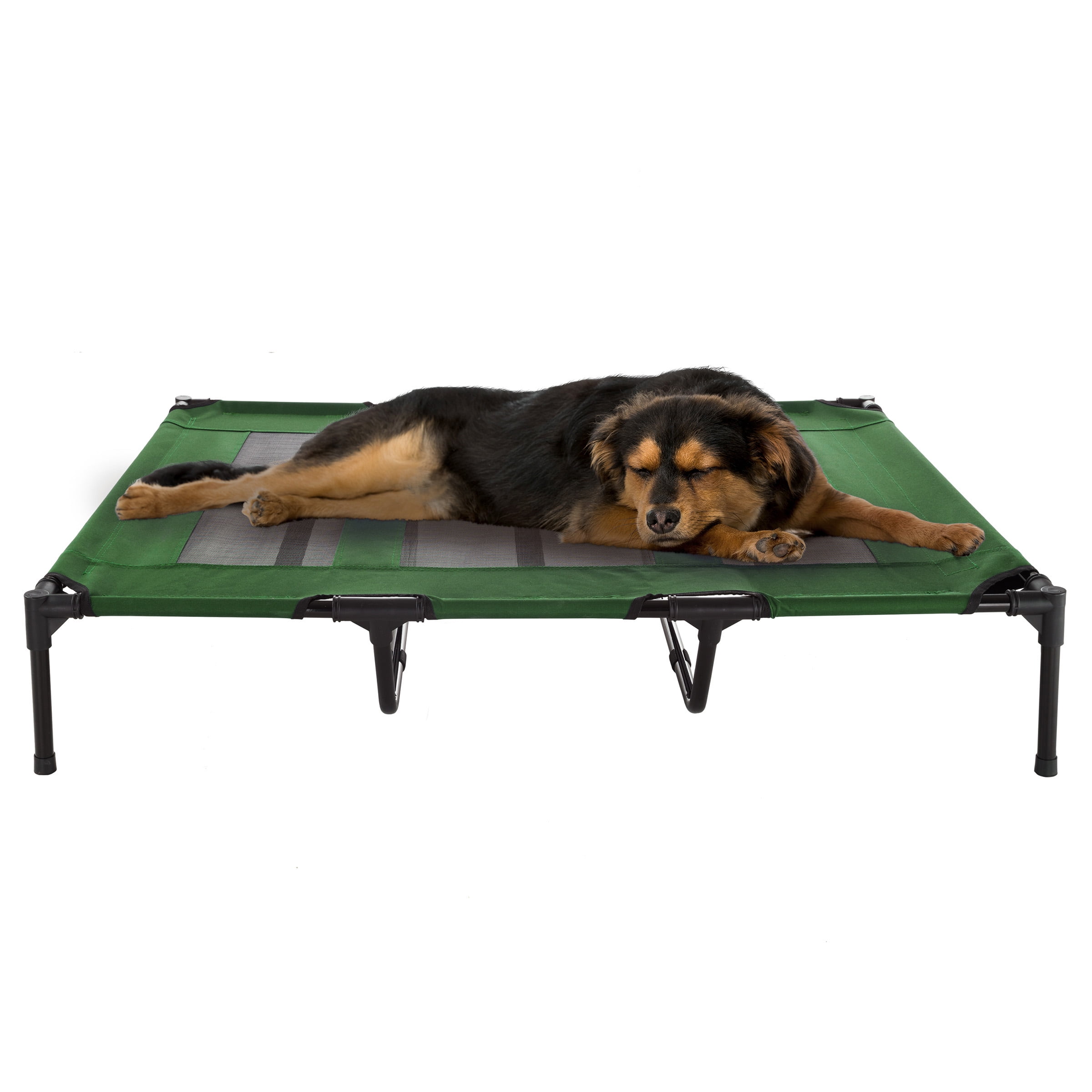 PETMAKER 48x35 Indoor/Outdoor Elevated Dog Bed for Pets up to 110lbs, Green