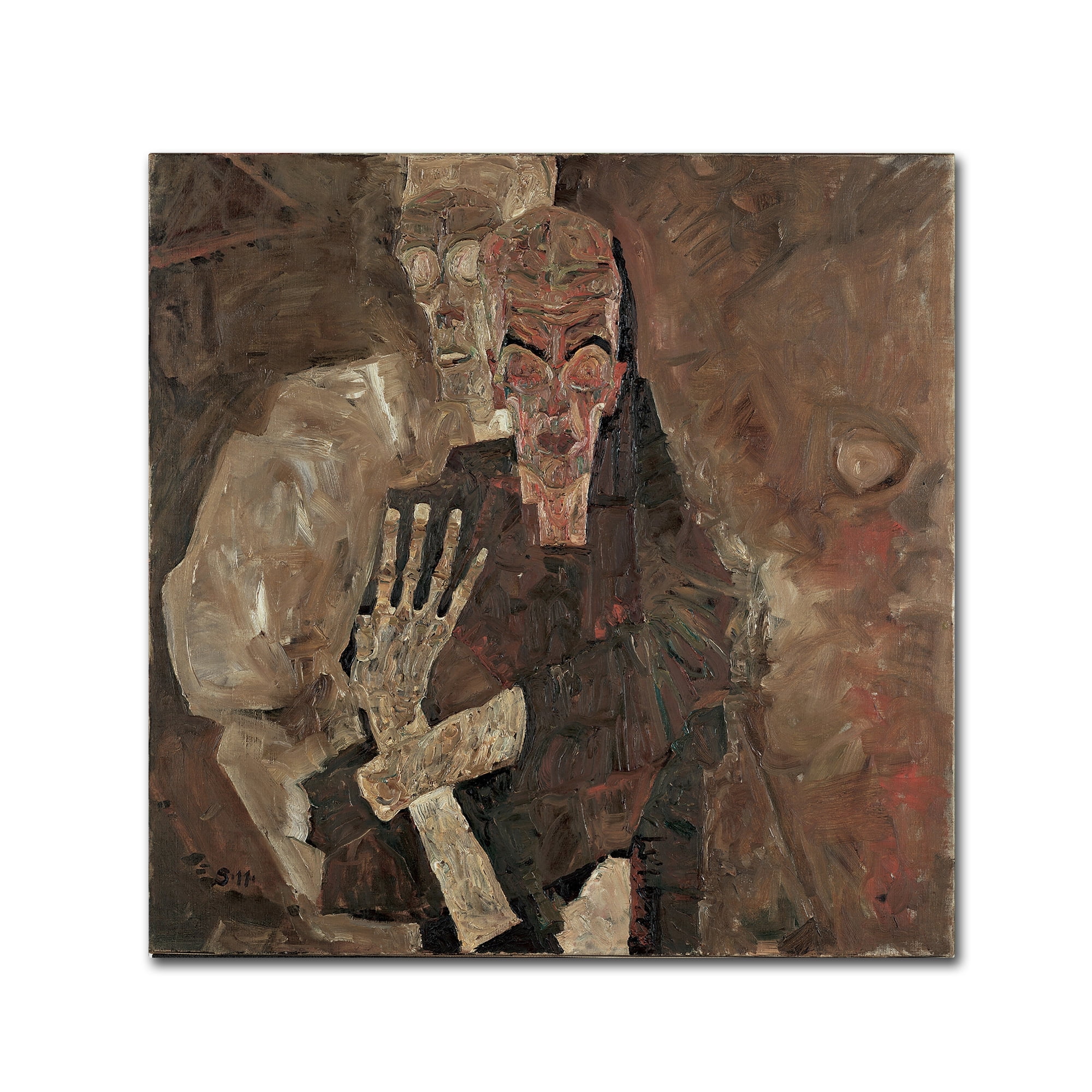 Egon Schiele 'Death And Man' Canvas Art