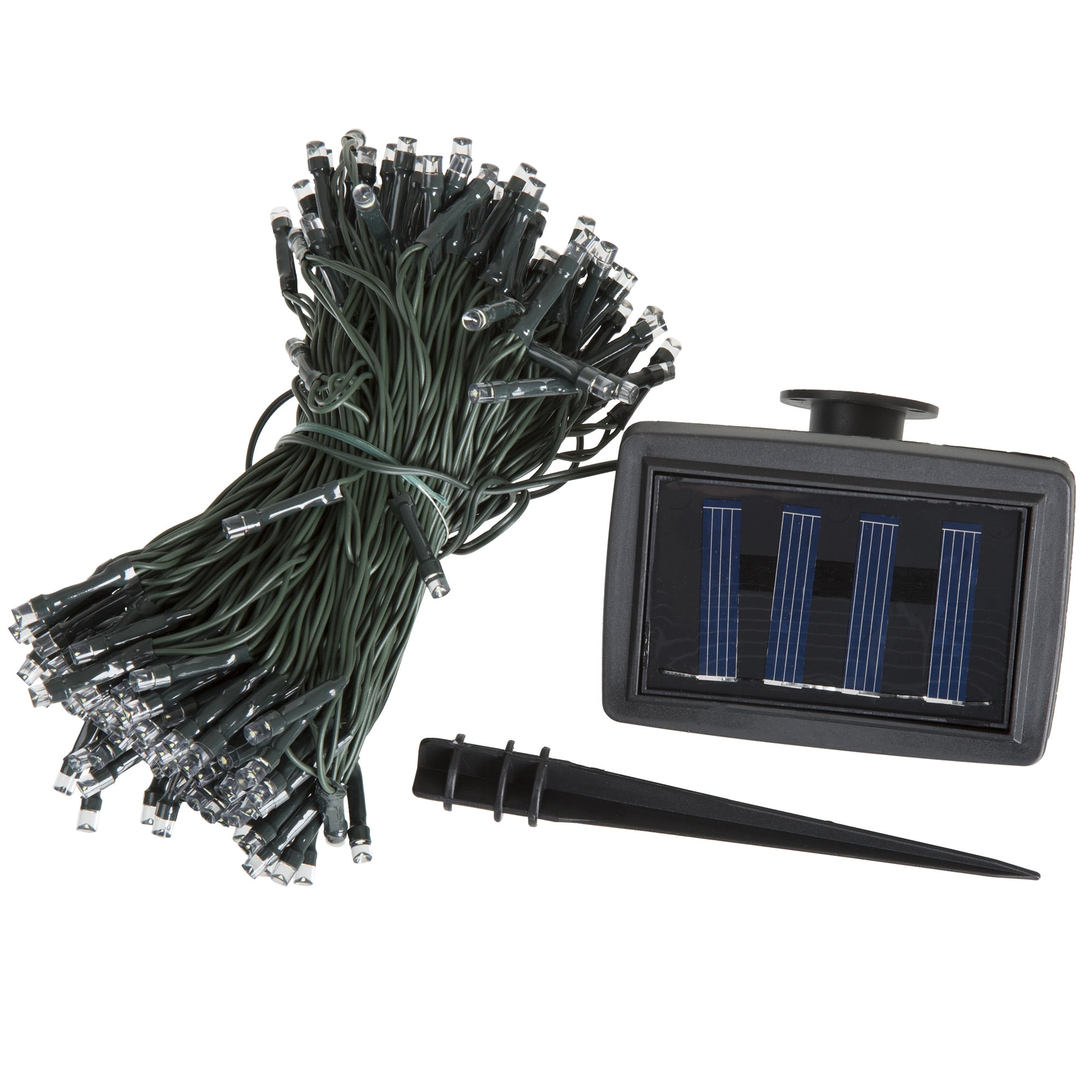 Cool White Solar Powered Outdoor LED Globe String Lights, 65 ft.