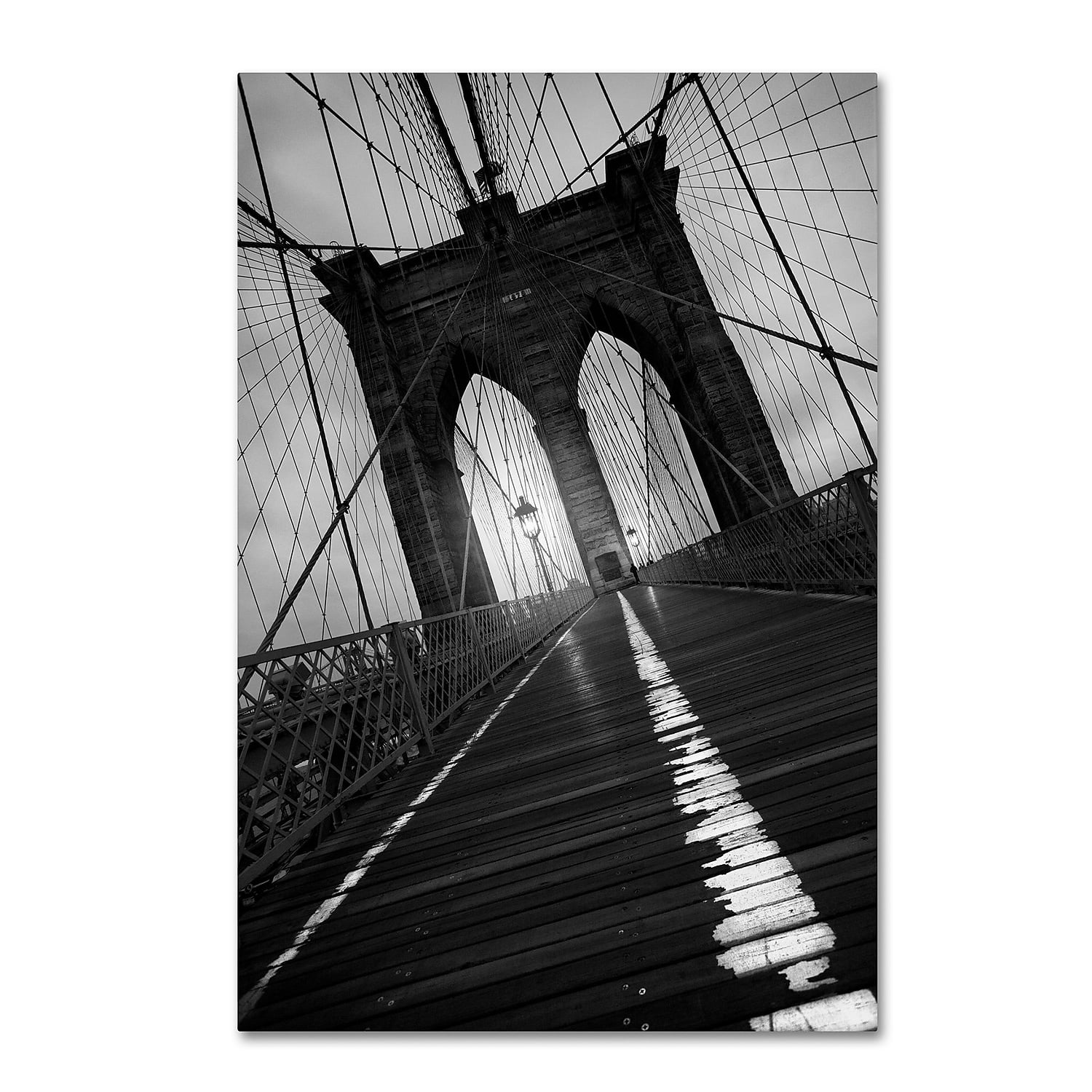 Moises Levy 'Brooklyn Bridge Study I' Canvas Art