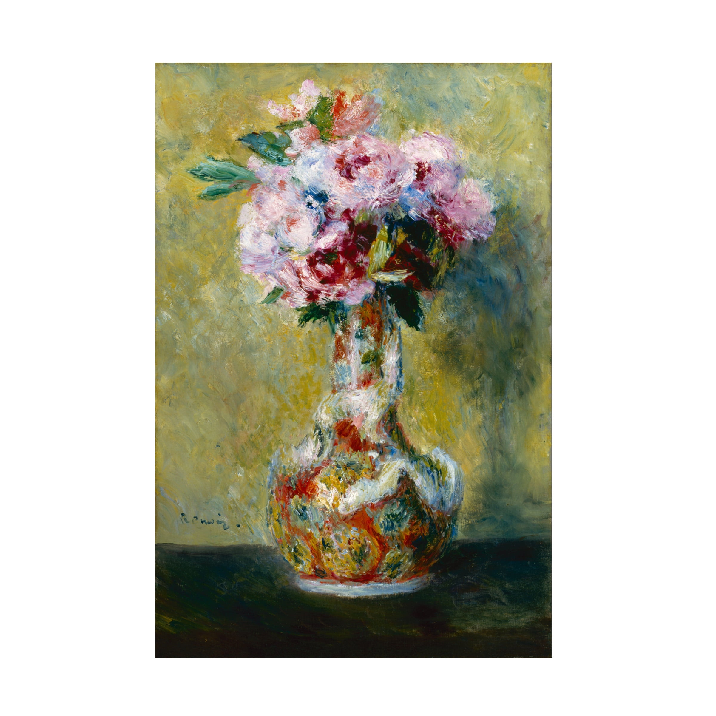 Renoir 'Bouquet In A Vase' Canvas Art